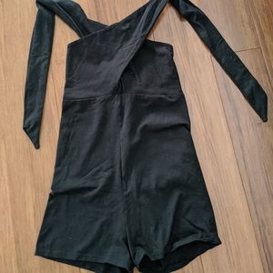 Black halter biketard